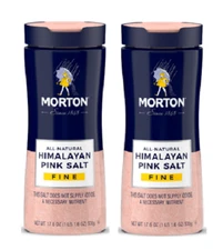 Morton All Natural Himalayan Pink Salt Fine 2 Pack