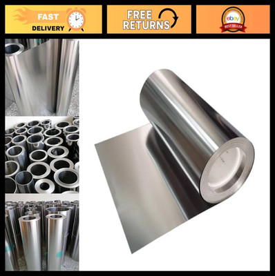 304 Stainless Steel Foil Roll 0.2mm x 400mm x 1M Polished Metal Sheet for Crafts