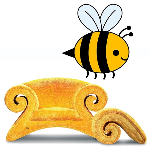 Full Color Crazy Bee Children'S Room Full Color Wall Decal - Picture 2 of 2
