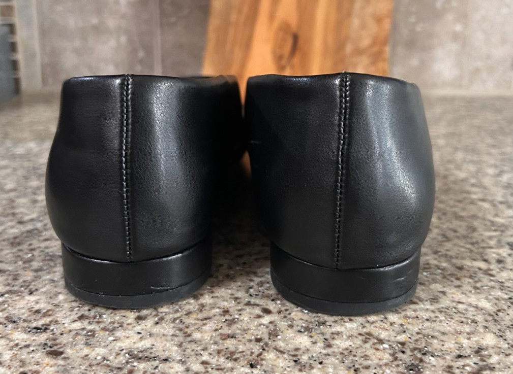 Cushionaire~Gabor~Black~Flat Wedge~Faux Leather~Size 8½M image 7