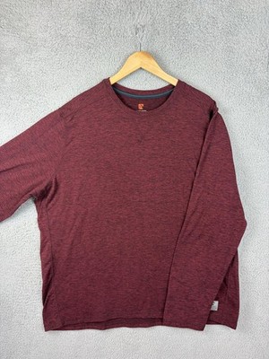Rugged Elements Shirt Mens 2XL Red Long Sleeve Stretch Crew Tee Casual Mens