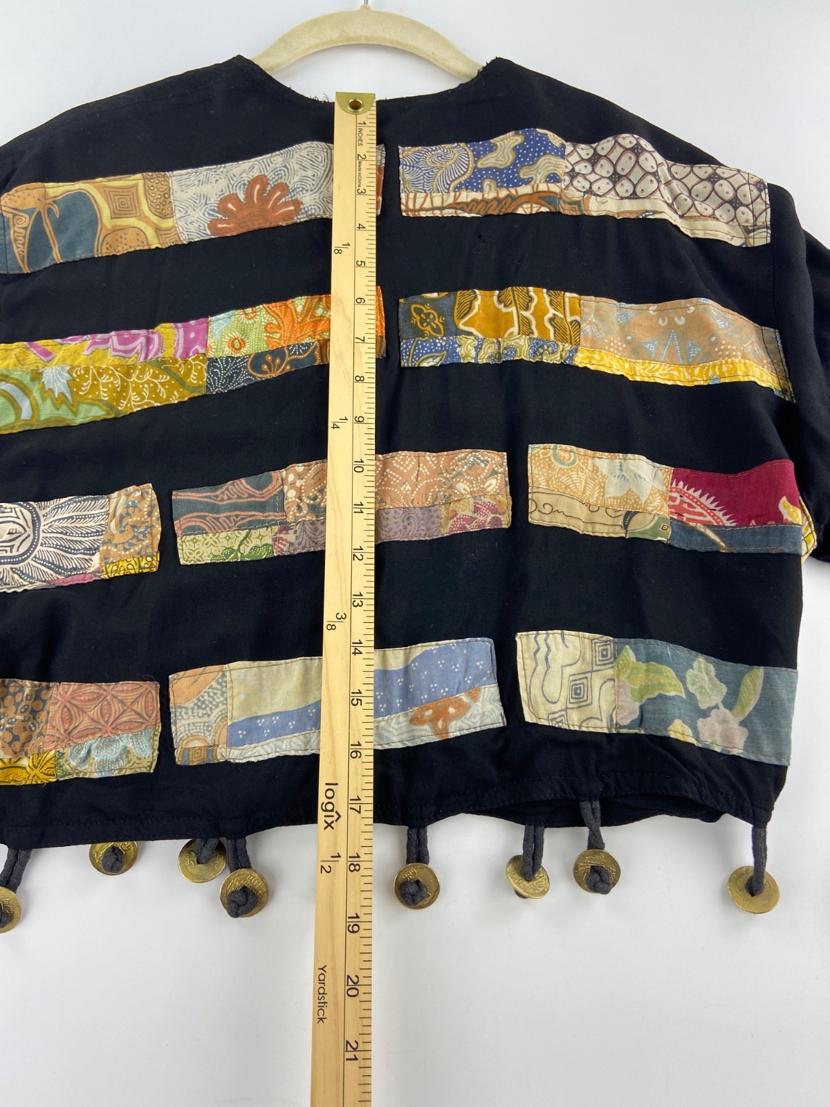 VTG 1980s CACHE Patchwork Cropped Jacket SZ  S Go… - image 15