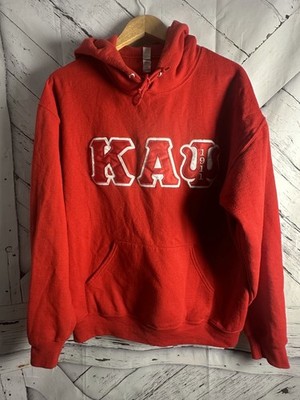 Jerzees Nublend Kappa Alpha Psi Hoodie Men's Large Red Fleece Lined Drawstring