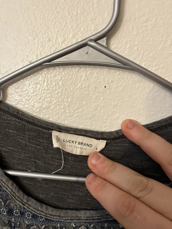 Mini Vestido para Mujer Lucky Brand Sin Mangas Bordado Tejido Gris Talla Grande Foto 2 de 4