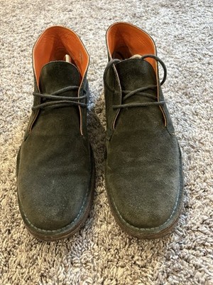 Ralph Lauren Polo Men s Chukka Suede Leather Boots 11 Green Made In Spain