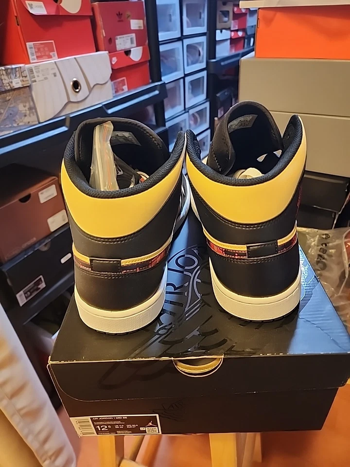 Size 12.5 - Jordan 1 Mid SE Tartan Swoosh - Image 3 of 4