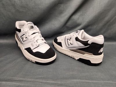 New Balance Boys 550 Athletic Sneakers GSB550CA White Black Size 7