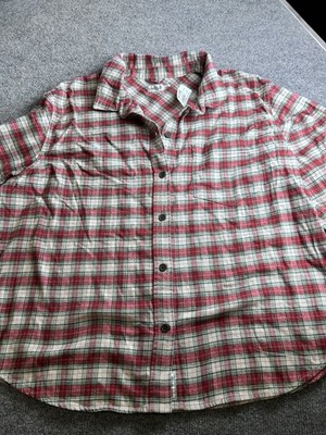 Alpine Design Red Green Plaid Button Up Women s XL New 1188