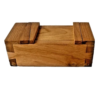 Handmade Mini Japanese Styled Wood Trinket/Collectible Box - Image 1 of 4