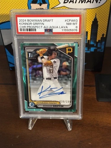 2024 Konnor Griffin 1st Bowman Chrome Auto Aqua Lava /199 PSA 8 Pirates