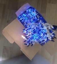 Vintage 300 icicle - style lights Blue - 17.7ft
