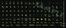 Glowing German Keyboard Stickers-Illuminate keyboards