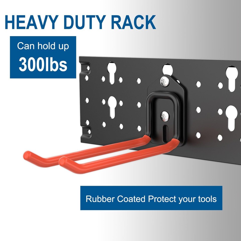 Wall Mount Garage Organizer Tool Storage Rack, Heavy Duty Folding Chair