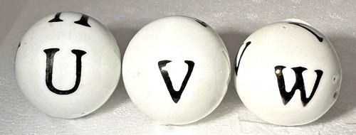 Alphabet Letter Initial Ceramic Porcelain Ball. Your choice! Handpainted - Picture 7 of 12