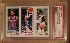 1980 TOPPS BASKETBALL Money / Nater/ Silas Rebounding Leader PSA 9 MINT 1922