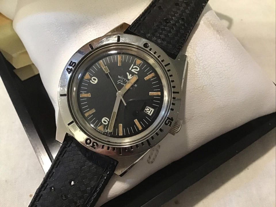 复古 Wittnauer Ref. 4000 Skin Diver - 38mm 不锈钢金属原色 手表 — 第 2/4 张图片
