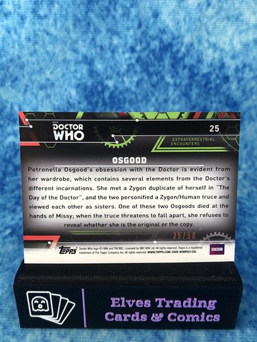Doctor Who Extraterrestrial Encounters PURPLE /50 SINGLE Non-Sport Trading Card - Picture 48 of 184