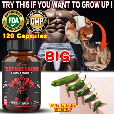 BCUELOV Testosteron – 120 Kapseln – Starker Testosteron-Booster