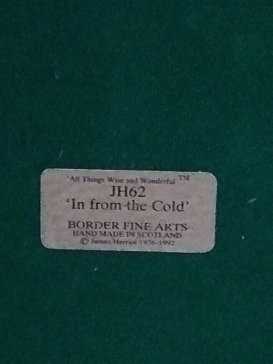 BORDER FINE ARTS, IN FROM THE COLD, JH62, 1991. Original, Very