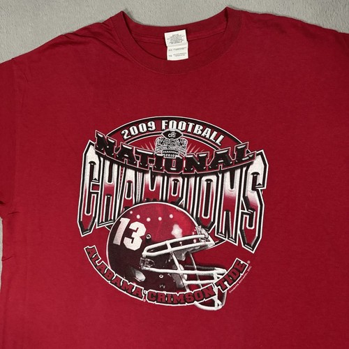 Alabama Crimson Roll Tide Nat. SEC Champs 09 NCAA Vtg College Sports T Shirt XL - Picture 2 of 12