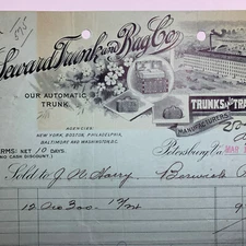 Seward Trunk & Bag Mfr Color Billhead ￼￼￼￼￼ Petersburg Virginia￼
