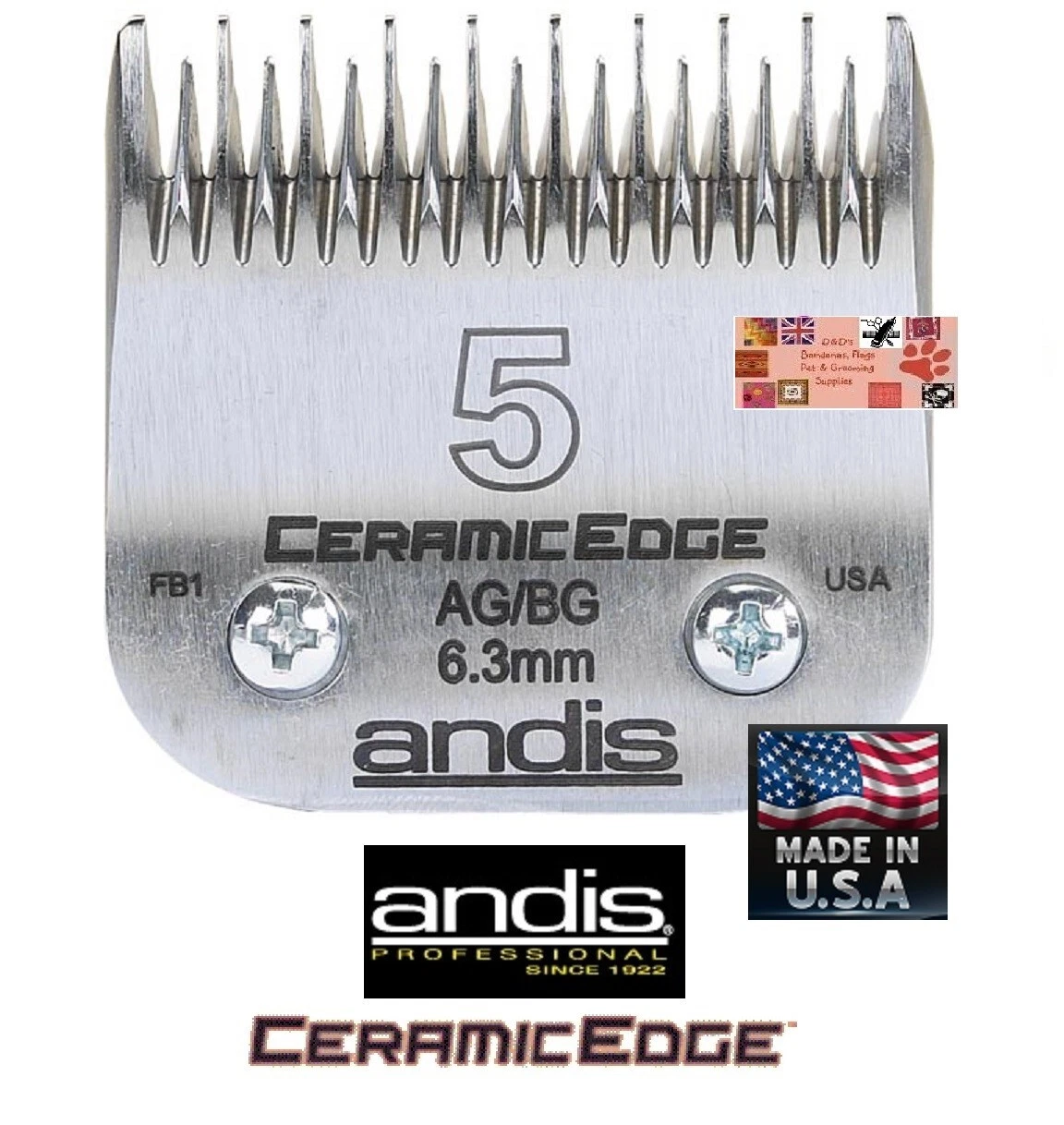 Andis CeramicEdge 5 SKIP Blade*Fit Oster A5,Many Wahl,Laube Clipper*PET GROOMING