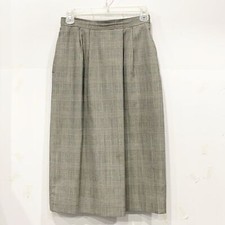 Vintage Brooks Brothers Women Midi Skirt Glen Plaid Sz 4 Wool Business Pockets