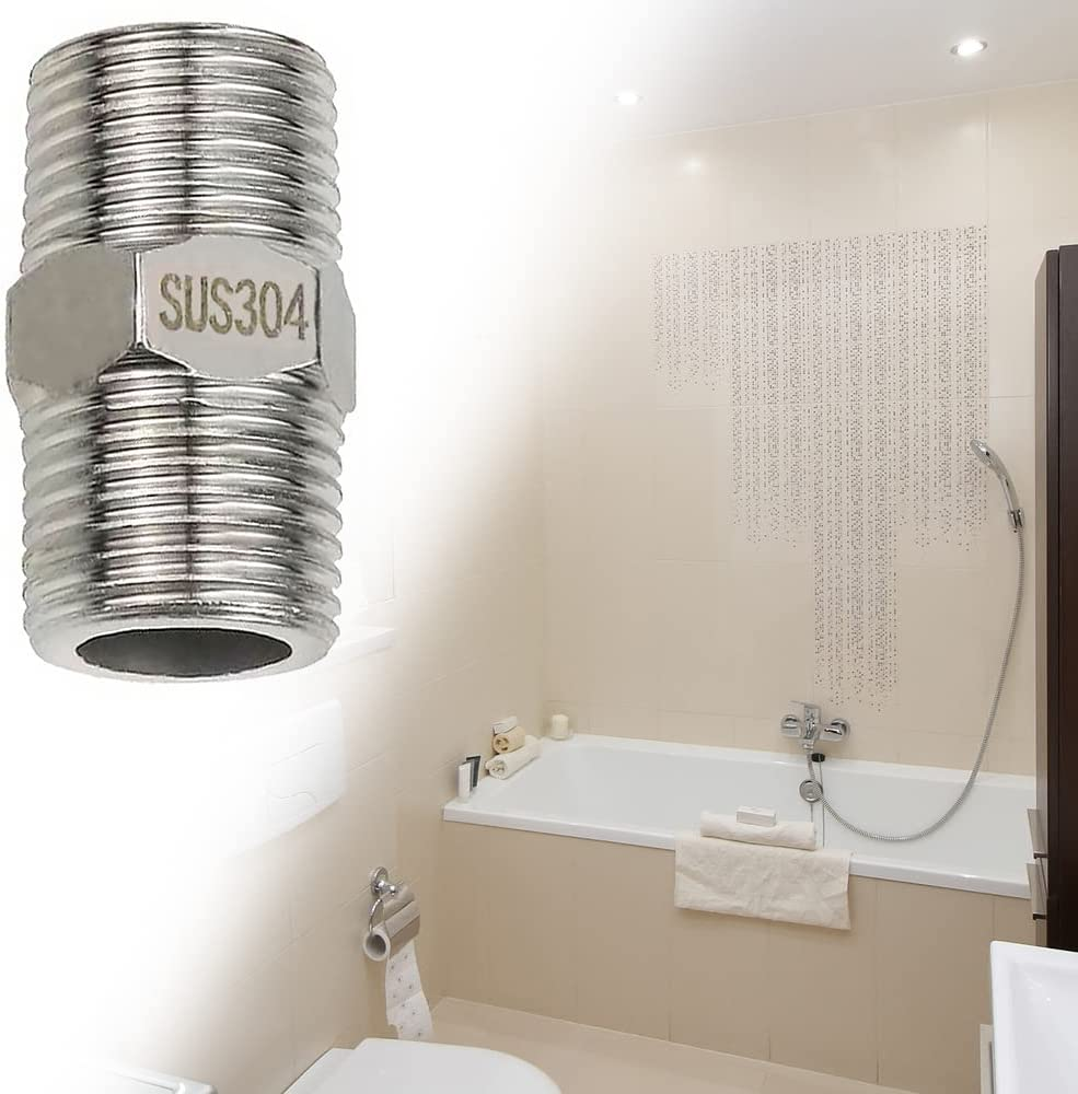 Shower Hose Connector, 1/2 Inch Hose Extension Stainless Steel Male to