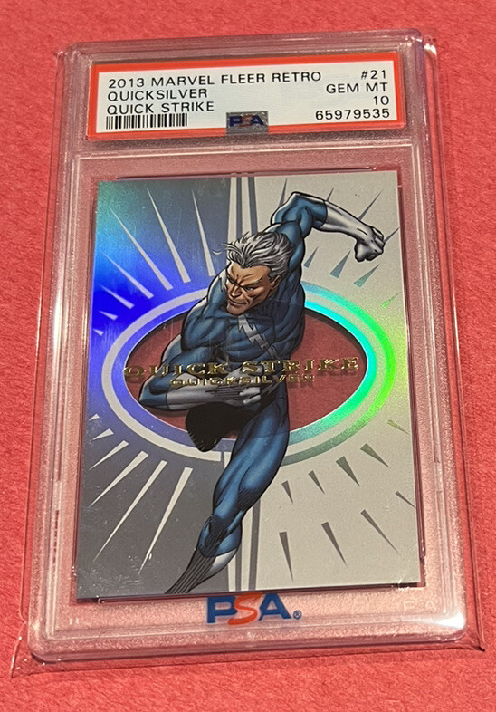 Quicksilver 🔥 2013 Marvel Fleer Retro Quick Strike PSA 10 GEM MINT POP 1 = 1/1