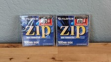 2 Fujifilm Zip Disks - IBM Formatted - 100MB - New SEALED