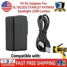 5V AC Adapter For SL10LEDS STANLEY FATMAX Spotlight 2200 Lumen Charger USBport