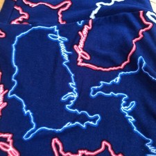 LULAROE Blue Liberty Leggings One Size OS
