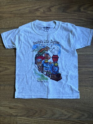 Gilban Dry Blend Jungen Zug T-Shirt Alter 4-5 Jahre Opas Little Engineer
