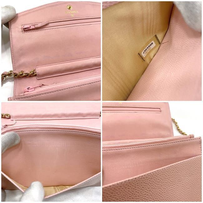 CHANEL Chain Shoulder Wallet F 21930 Pink Coco Mark A13509 CHANEL Chain Shoulder Wallet F 21930 Pink Coco Mark A13509