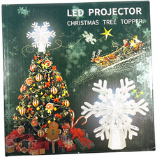 LED Projector Christmas Tree Topper / Silver Color