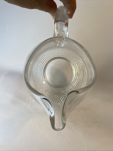 Vintage Duncan & Miller Tear Drop Ball Pitcher Ice Lip 8” Tall - Picture 8 of 8