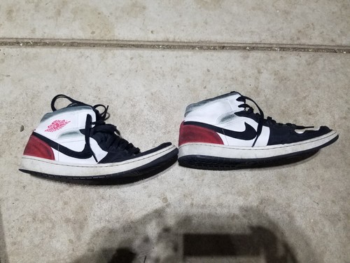 Nike Air Jordan 1 Mid SE Union Black Toe 852542-100 Red Black White Size 12  | eBay