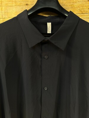 STYLUS BUTTON UP LS SHIRT MEN'S 4XLT TALL COLLAR NAVY