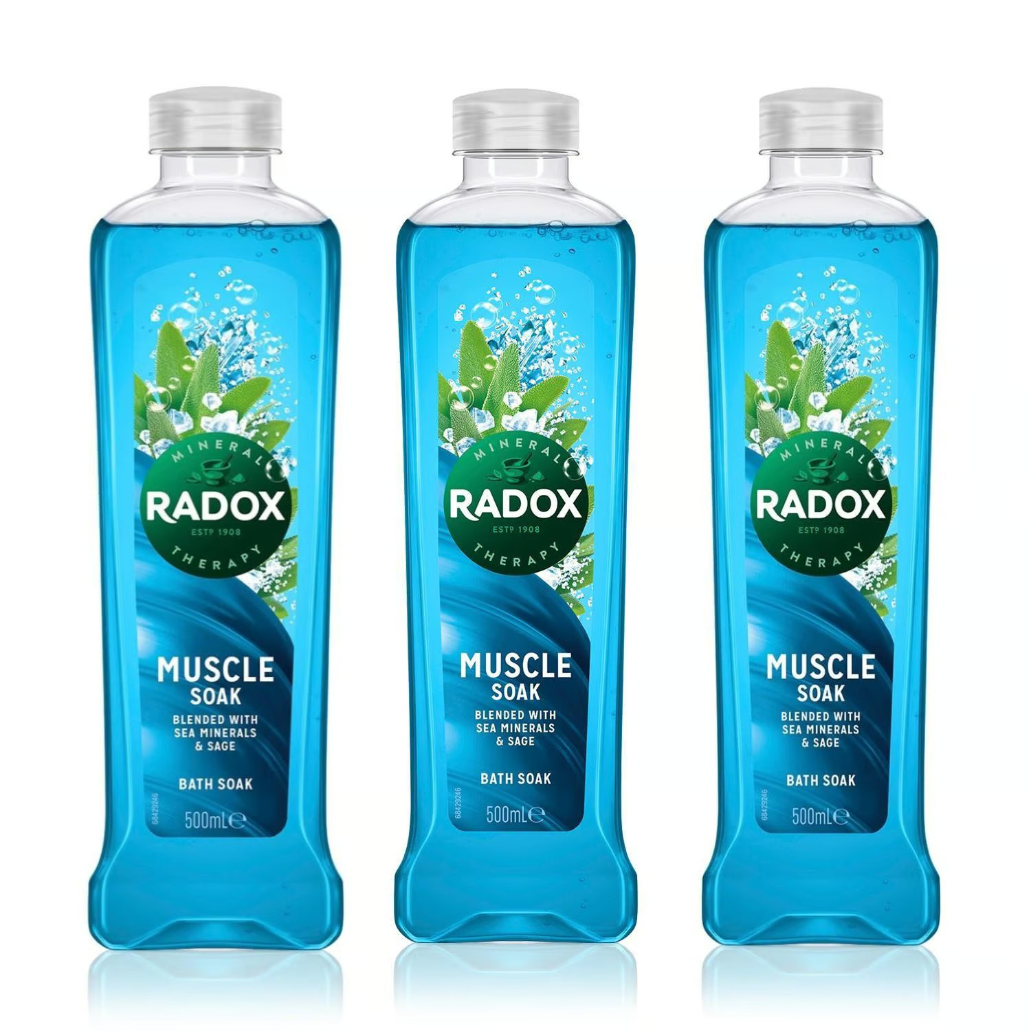 3 X Radox Herbal Bath Muscle Soak 500ml | Relaxation Soak | Pain Relief. - Image 6