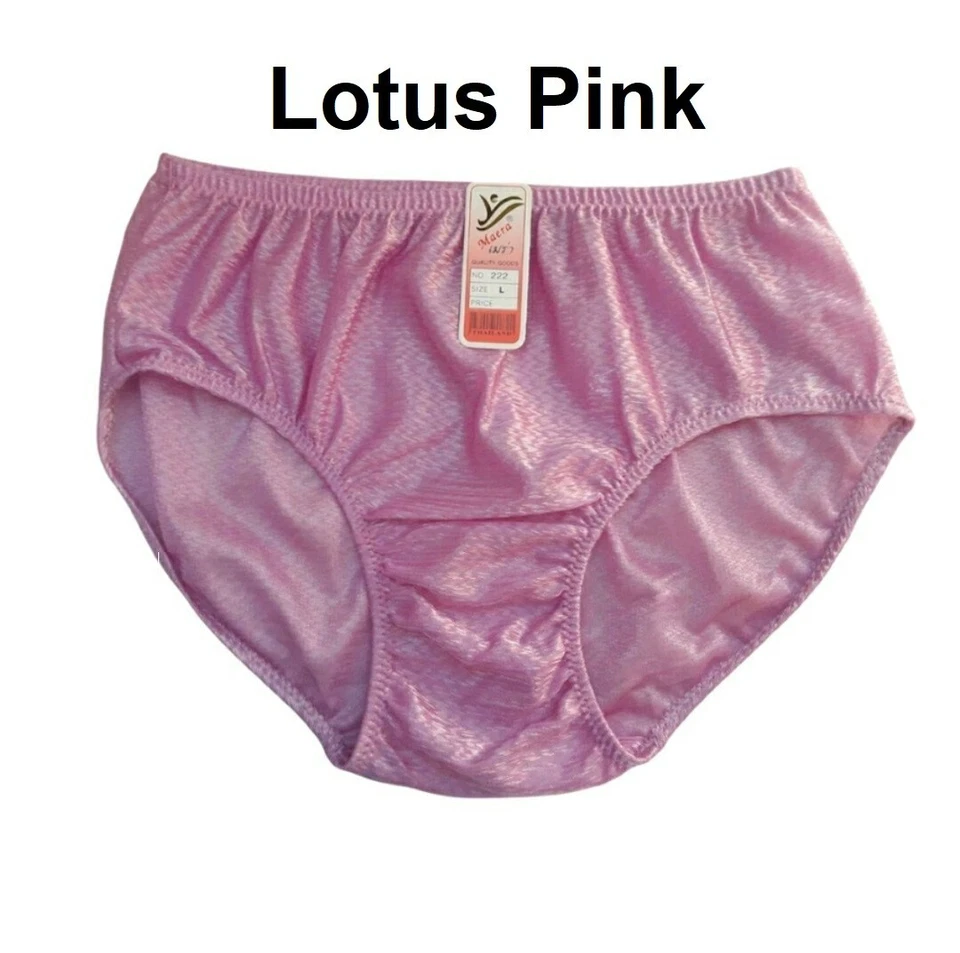 6 bragas de nailon vintage refuerzo sedoso abuela mujer setas ropa interior talla grande LL Foto 3 de 4