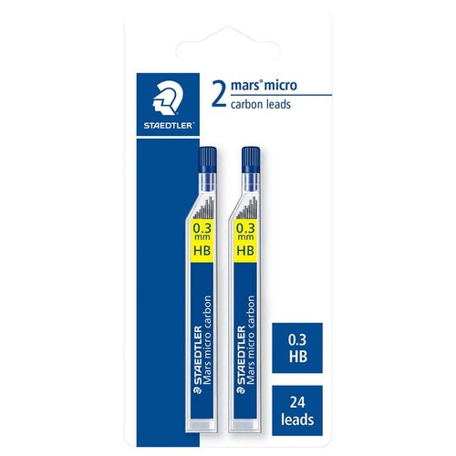 STAEDTLER Mars Micro Carbon Leads - 0.3mm HB (2pk) - Picture 4 of 4