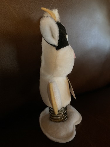 Vintage Dan Dee Imports Plush Cow with Suction Cup / Bouncy Spring & Tag - Picture 2 of 10