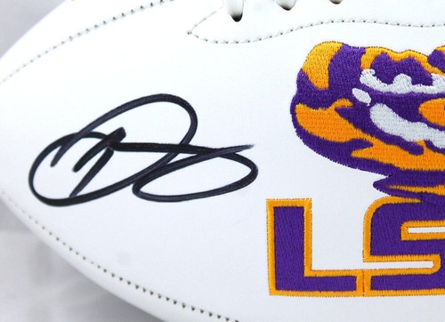 Odell Beckham Jr. Autographed LSU Tigers Logo Football-Beckett W Hologram *Black - Imagen 2 de 5