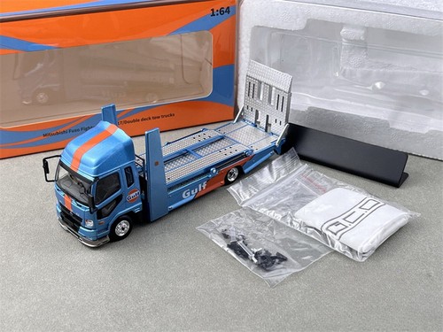 Camion trasporto due piani GCD 1/64 Mitsubishi Fuso Fighter modello in lega Golfo - Foto 2 di 6