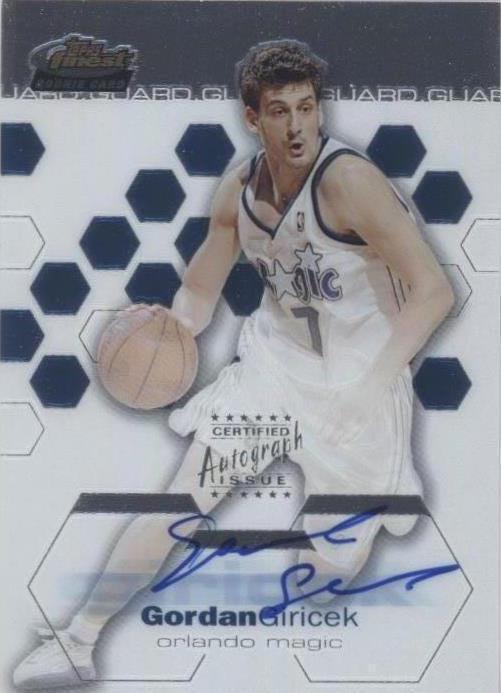 George Roubicek Autograph Card 2002-03 Topps Finest - Rookie Autograph Gordan Giricek #164 /999 (AU ...