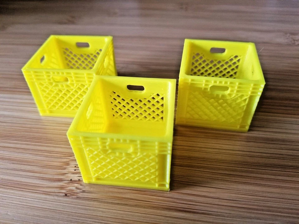RC 1/10 Scale Yellow Toy Milk Crate Rock Crawler Truck Garage Mini Accessories - Image 3 of 4
