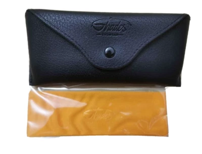SHADES EYEWEAR Glasses Case Leather Black NEW Glasses Hard Case Spectacle Reading Case *3 Pcs*
