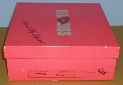 Red Kiss Queen Dream Yellow Platform Size 7 with 5" Heels - Picture 5 of 5