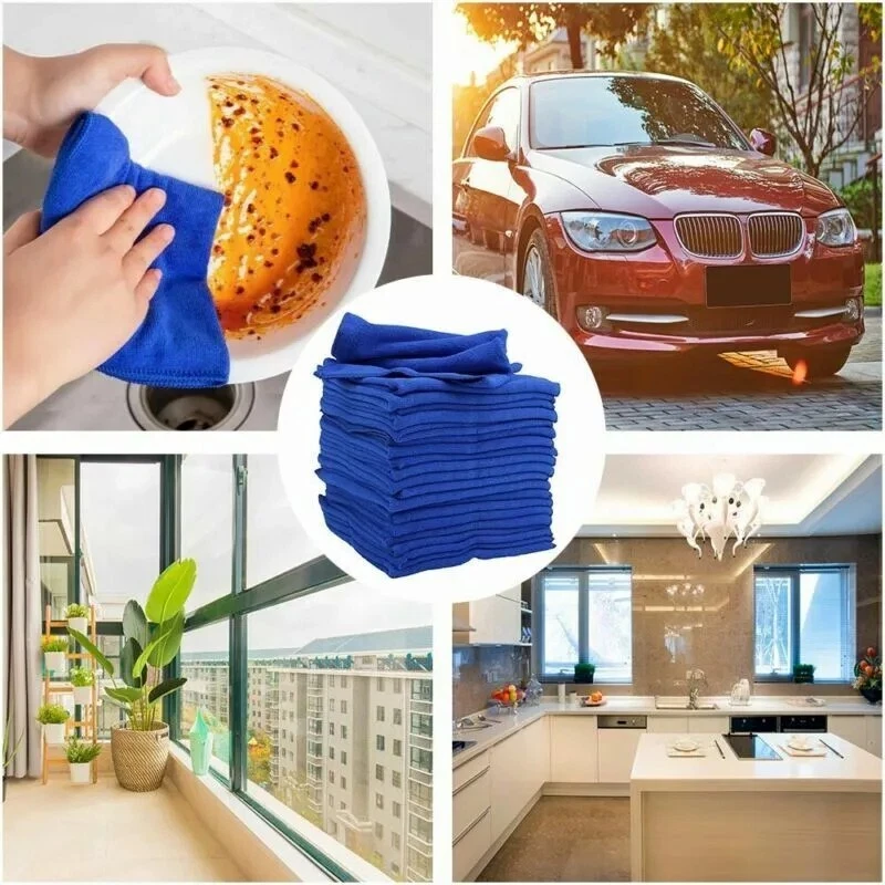 10-50Pc Microfibre Cloths Cleaning Microfiber Car Detailing Wash Polishing Cloth - Image 4 of 4