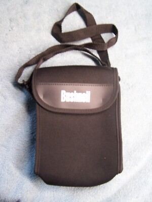 Bushnell  Black Leather Binocular Case with Strap  8'' x 5'' x 2.5''